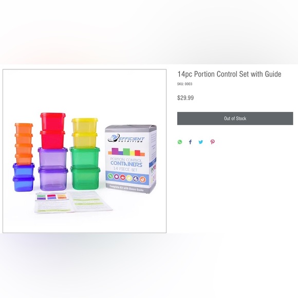 NEW (TWO SETS) Meal Prep Portion Control Containers - Picture 3 of 14